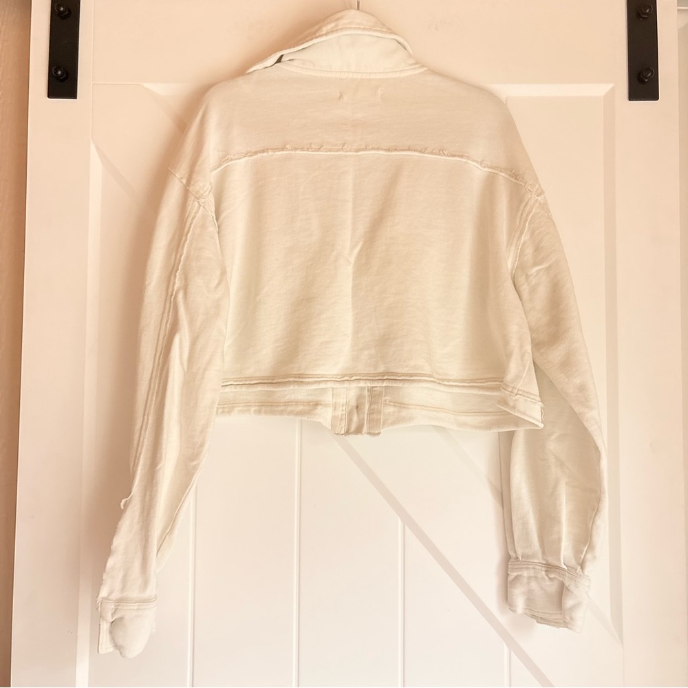 Free People "We The Free" Saturday Cropped Shacket Size M - Picture 5 of 8